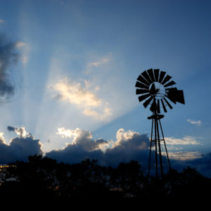 Rodney Johnson - Windmill with Crepsecular Rays 2802